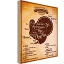 Holzschild 30x20 cm Truthahn Turkey cuts Organic Metzgerei Hofladen Marktstand Laden