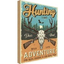 Holzschild 30x20 cm Hunting Time Adventure Abenteuer Reisen