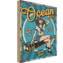 Holzschild 30x20 cm Pinup Ocean spirit Seefahrt Ozean Pin Up