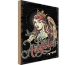 Holzschild 30x20 cm Pinup Tattoo Los Angeles Pin Up