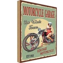 Holzschild 30x20 cm Pinup Motorcycle Garage Vintage Pin Up
