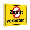 Holzschild 20x30 cm Zutritt verboten Straßenschild