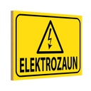 Holzschild 20x30 cm Elektrozaun Warn Vorsicht Warnschild Hinweisschild
