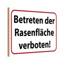 Holzschild 20x30 cm Betreten Rasenfläche verboten Warnschild Hinweisschild