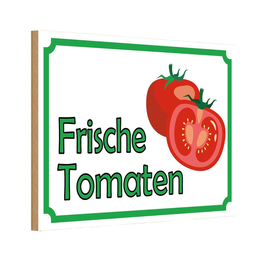 [LA-114944-H] Holzschild 20x30 cm frische Tomaten Hofladen Marktstand Laden