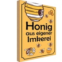 Holzschild 30x20 cm Honig aus eigener Imkerei Hofladen Marktstand Laden