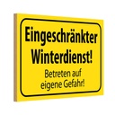 Holzschild 20x30 cm eingeschränkt Winterdienst Dekoration