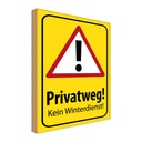 Holzschild 30x20 cm Privatweg kein Winterdienst Warnschild Hinweisschild