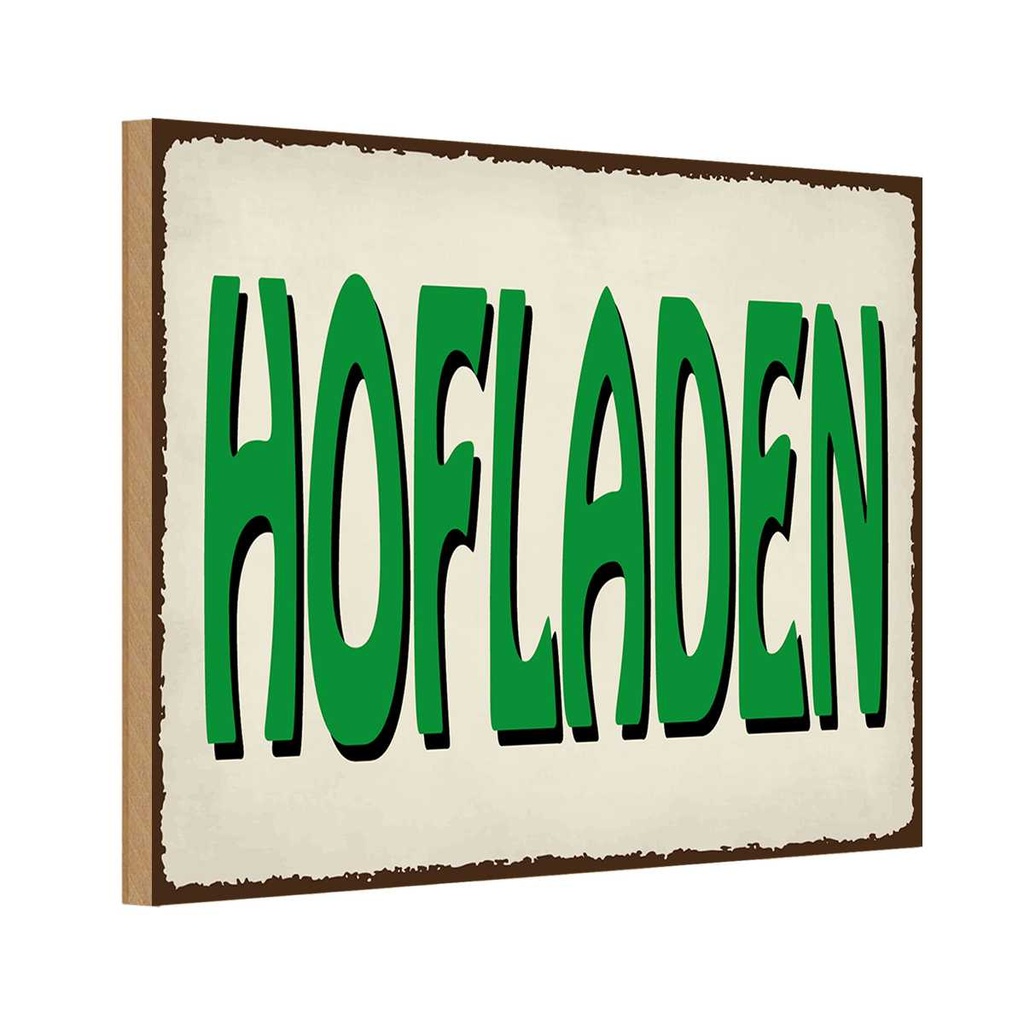 [LA-115125-H] Holzschild 20x30 cm Hofladen Verkauf Marktstand Laden