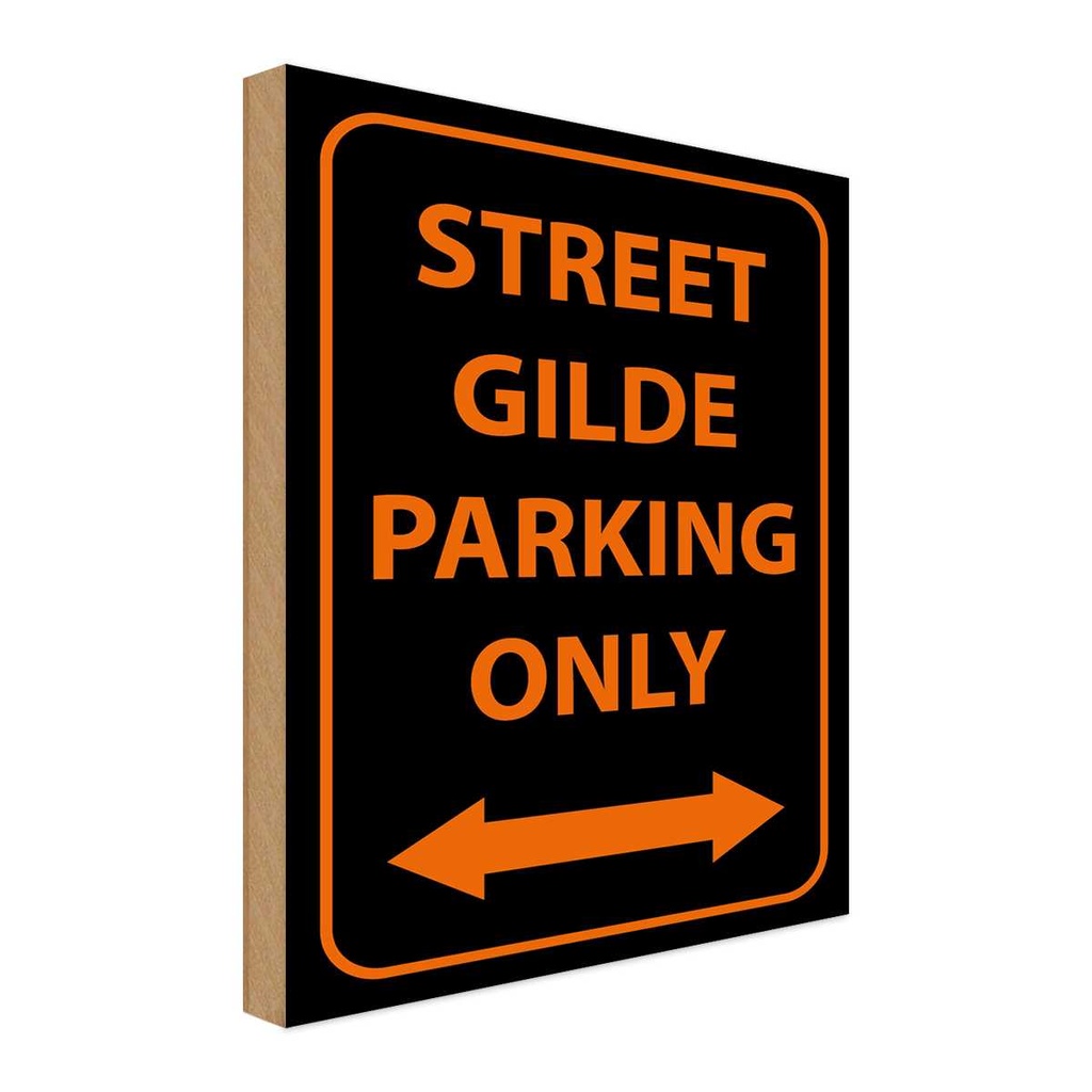 [LA-115201-H] Holzschild 30x20 cm street gilde parking only Parkplatzschild