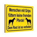 Holzschild 20x30 cm keine fremden Pferde füttern Warnschild Hinweisschild