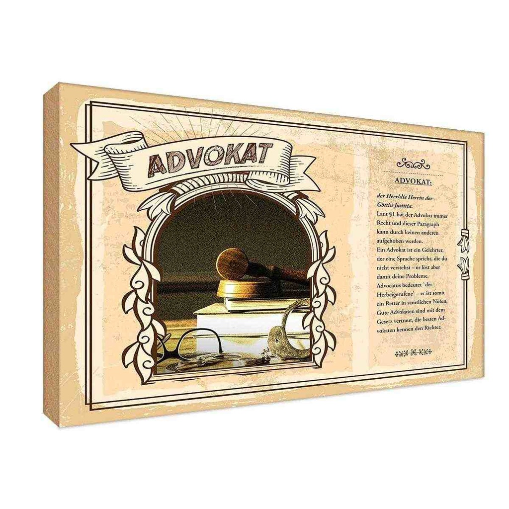 [LA-122971-H] Holzschild 20x30 cm Advokat Beruf Arbeit