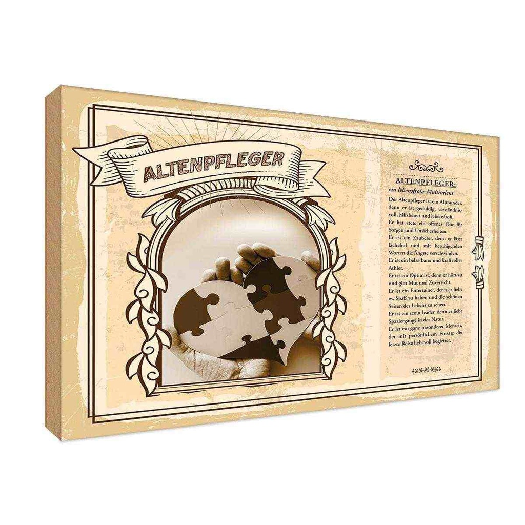 [LA-122972-H] Holzschild 20x30 cm Altenpfleger Beruf Arbeit