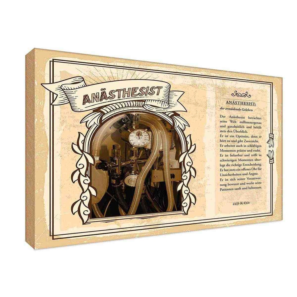 [LA-122974-H] Holzschild 20x30 cm Anästhesist Beruf Arbeit