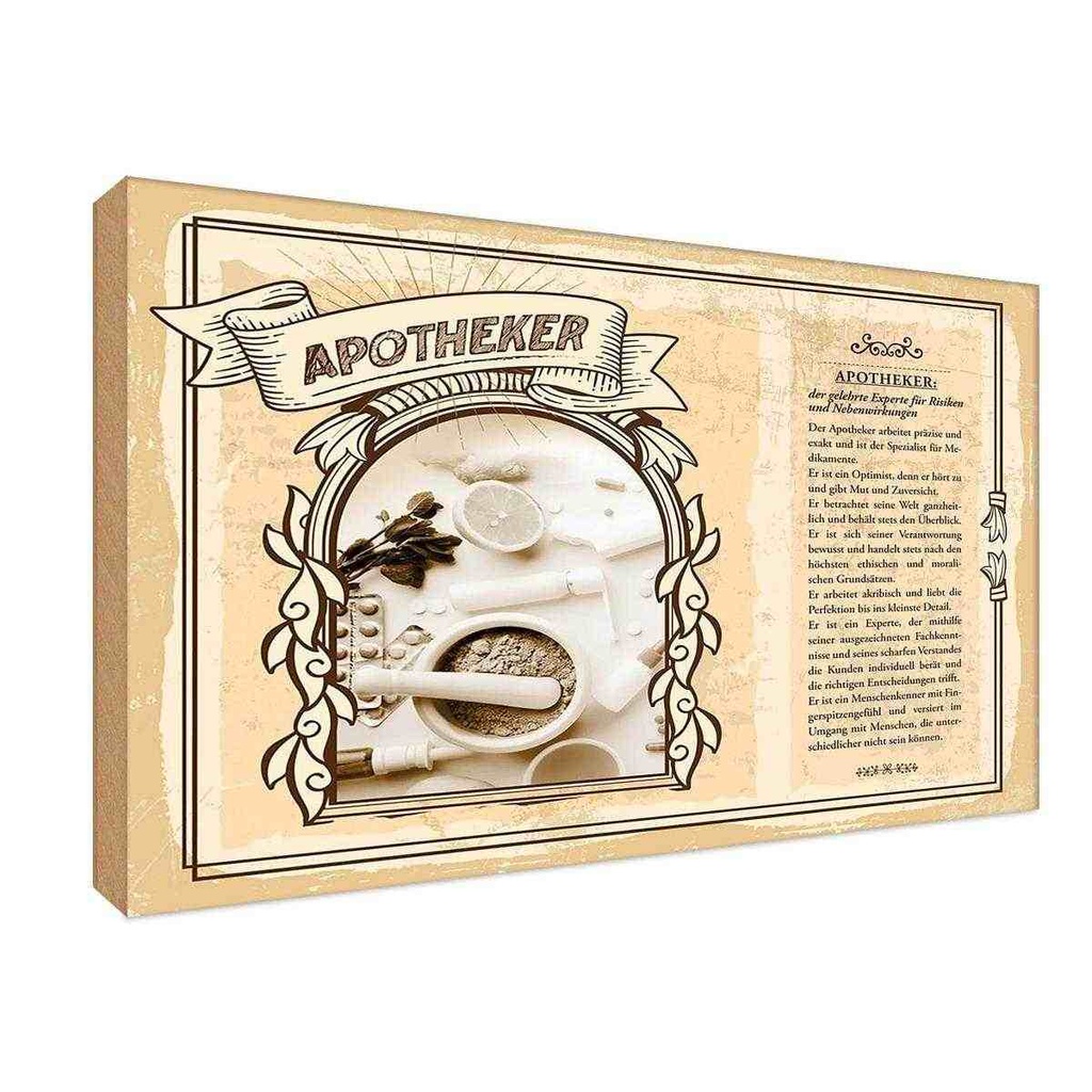 [LA-122976-H] Holzschild 20x30 cm Apotheker Beruf Arbeit