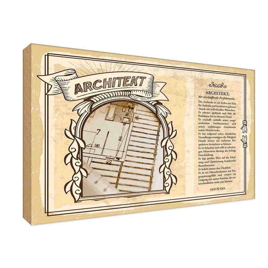 [LA-122977-H] Holzschild 20x30 cm Architekt Beruf Arbeit