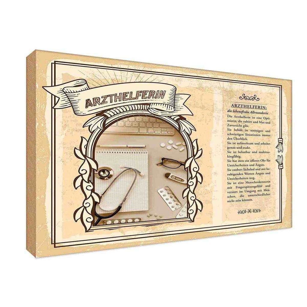 [LA-122979-H] Holzschild 20x30 cm Arzthelferin Beruf Arbeit