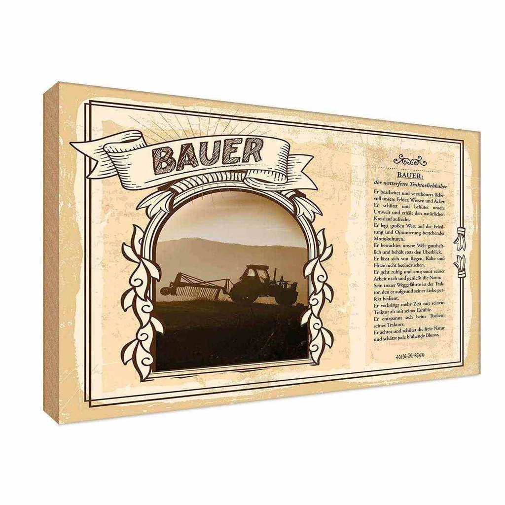 [LA-122988-H] Holzschild 20x30 cm Bauer Beruf Arbeit