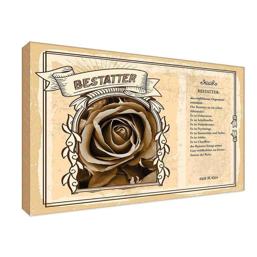 [LA-122990-H] Holzschild 20x30 cm Bestatter Beruf Arbeit