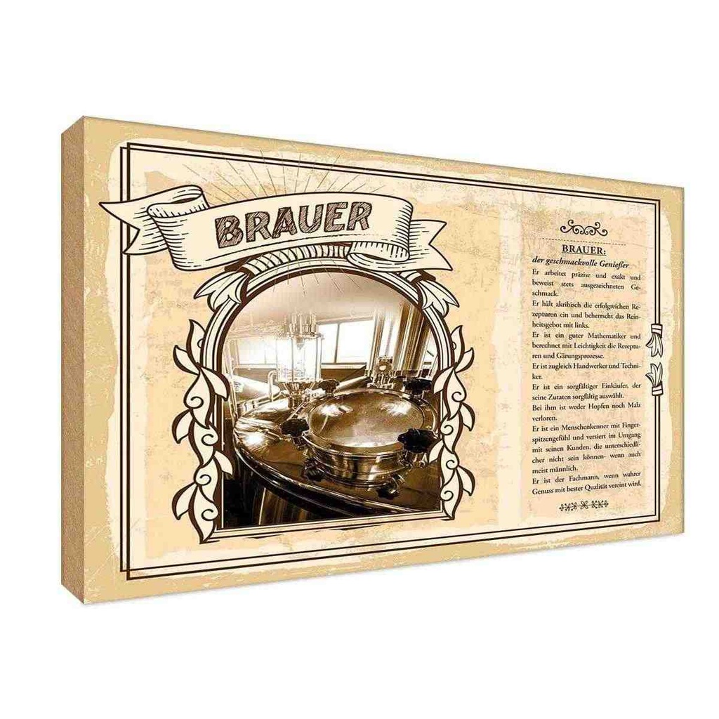 [LA-122994-H] Holzschild 20x30 cm Brauer Beruf Arbeit
