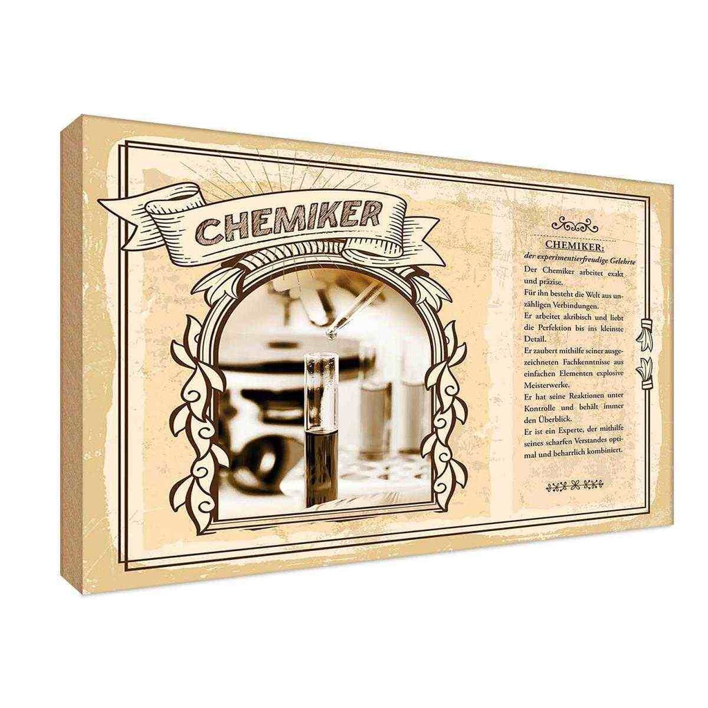 [LA-123001-H] Holzschild 20x30 cm Chemiker Beruf Arbeit