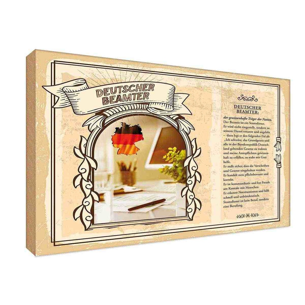 [LA-123004-H] Holzschild 20x30 cm Deutscher Beamter Beruf Arbeit