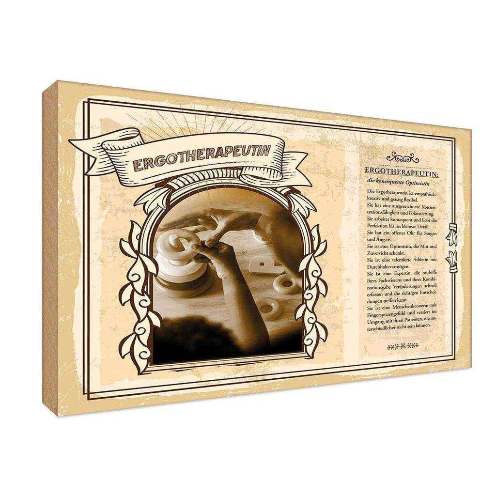 [LA-123010-H] Holzschild 20x30 cm Ergotherapeutin Beruf Arbeit