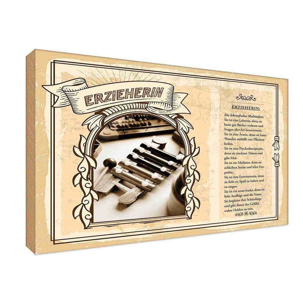 [LA-123012-H] Holzschild 20x30 cm Erzieherin Beruf Arbeit