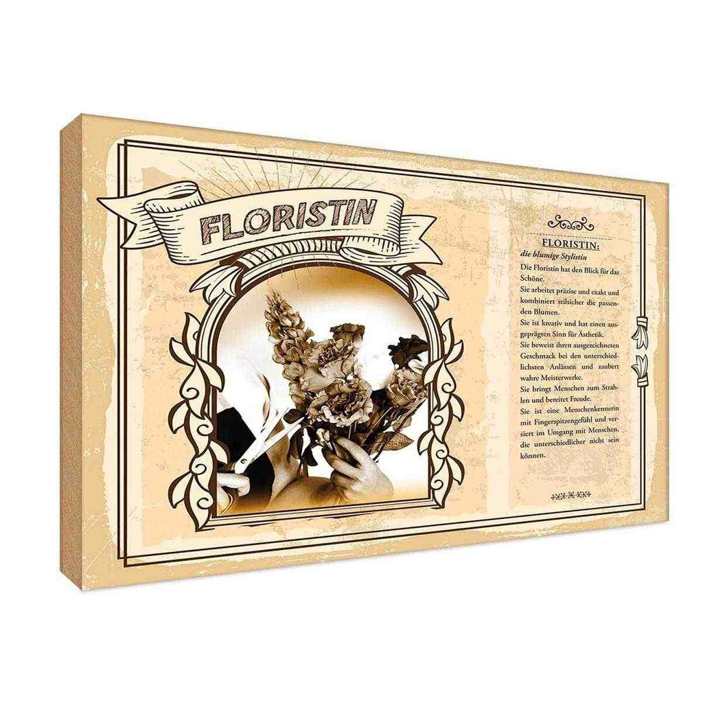 [LA-123020-H] Holzschild 20x30 cm Floristin Beruf Arbeit