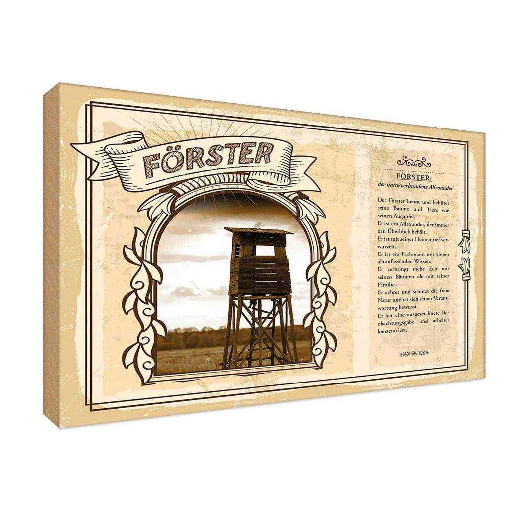 [LA-123021-H] Holzschild 20x30 cm Förster Beruf Arbeit