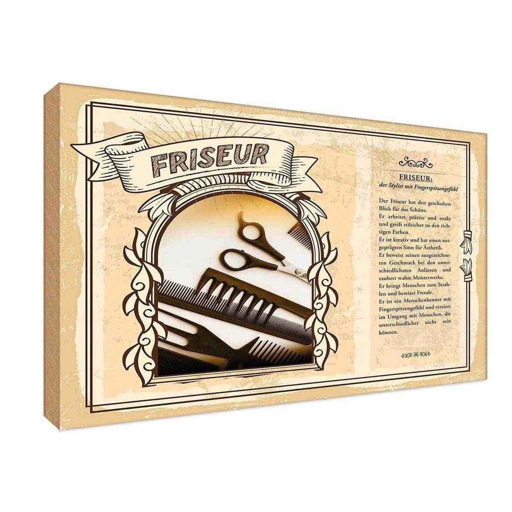 [LA-123024-H] Holzschild 20x30 cm Friseur Beruf Arbeit