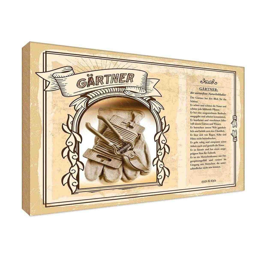 [LA-123027-H] Holzschild 20x30 cm Gärtner Beruf Arbeit