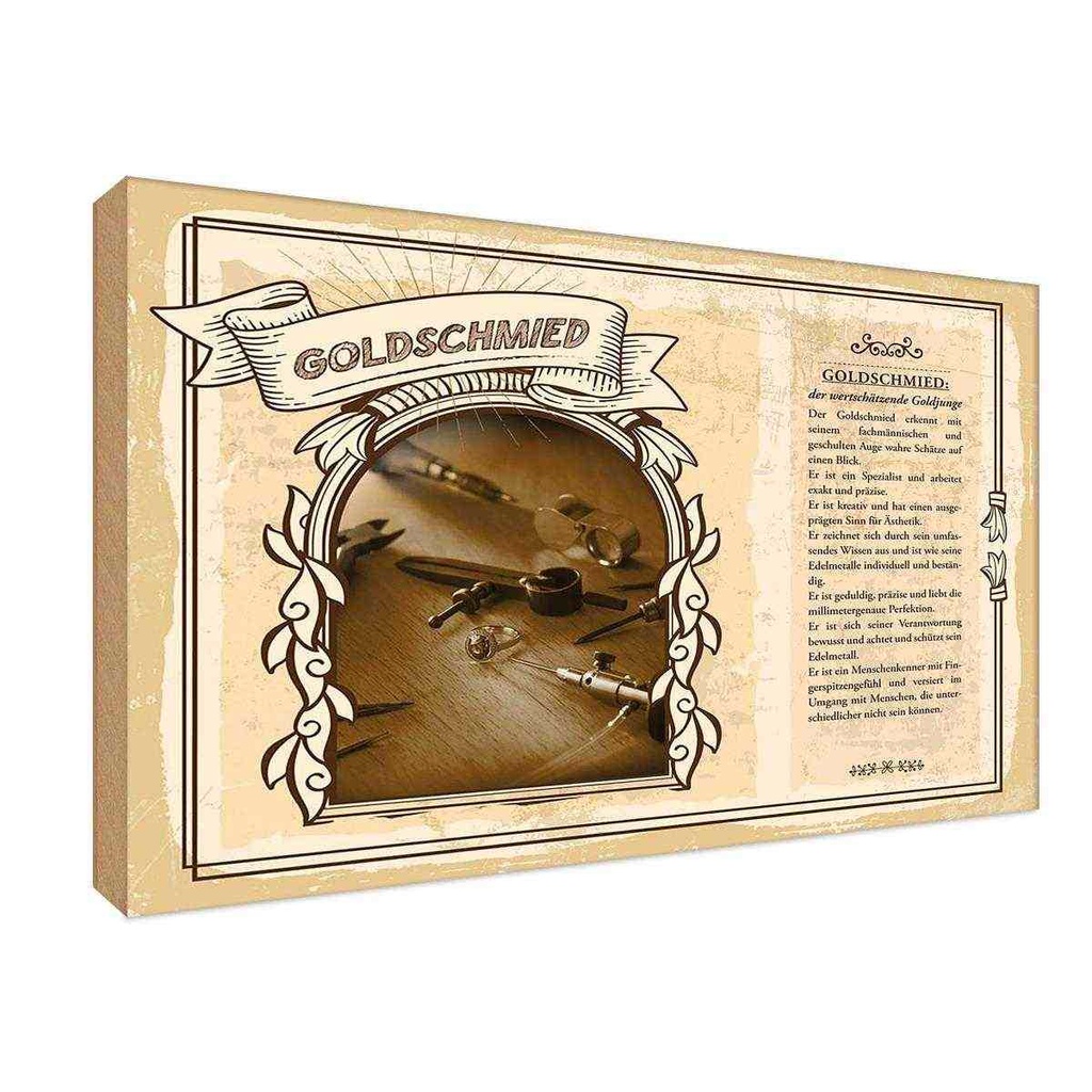 [LA-123031-H] Holzschild 20x30 cm Goldschmied Beruf Arbeit