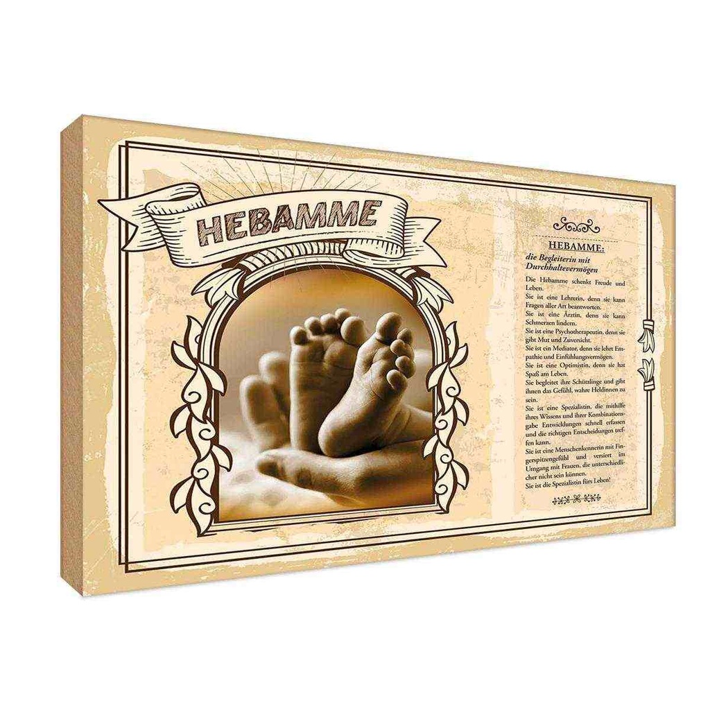 [LA-123034-H] Holzschild 20x30 cm Hebamme Beruf Arbeit