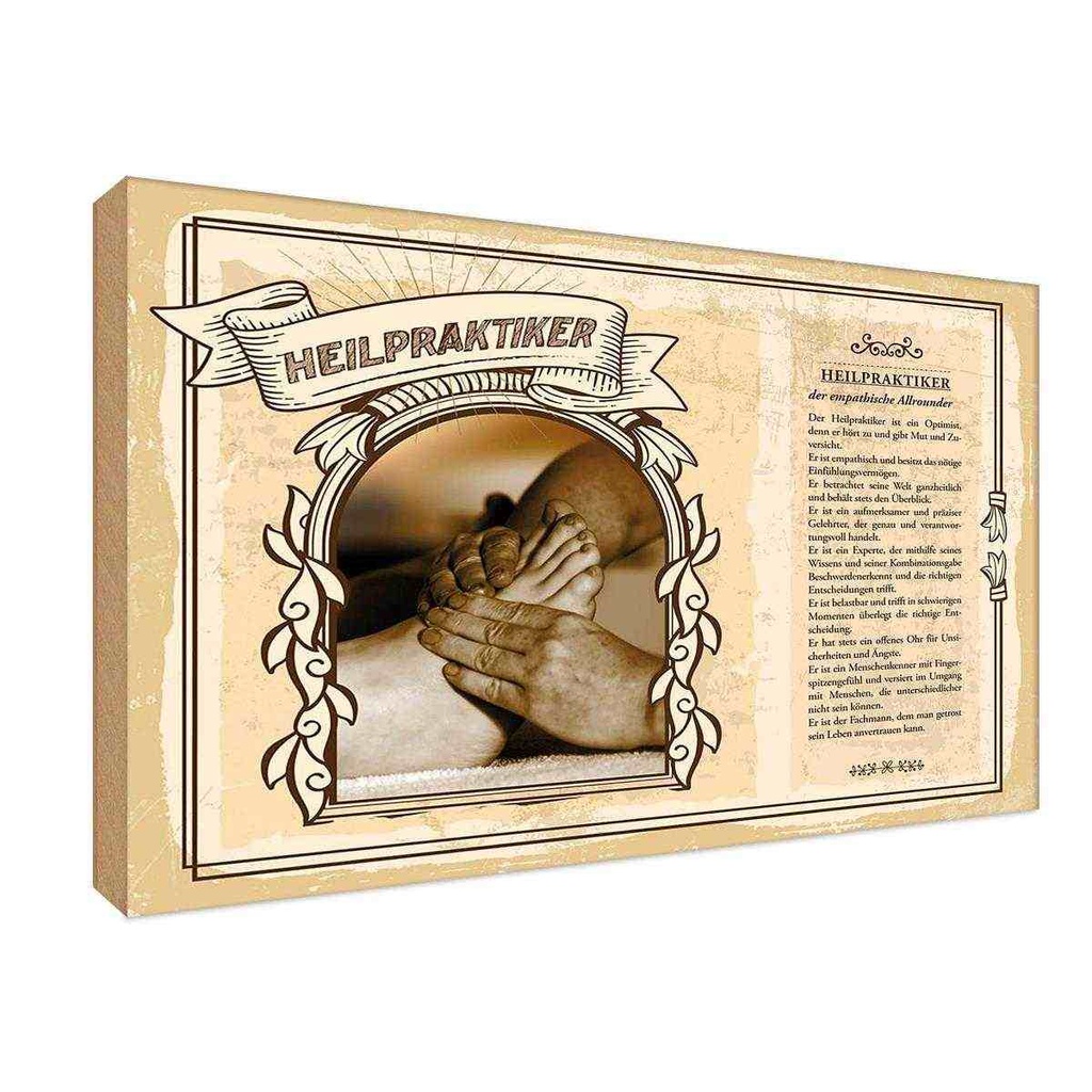 [LA-123035-H] Holzschild 20x30 cm Heilpraktiker Beruf Arbeit