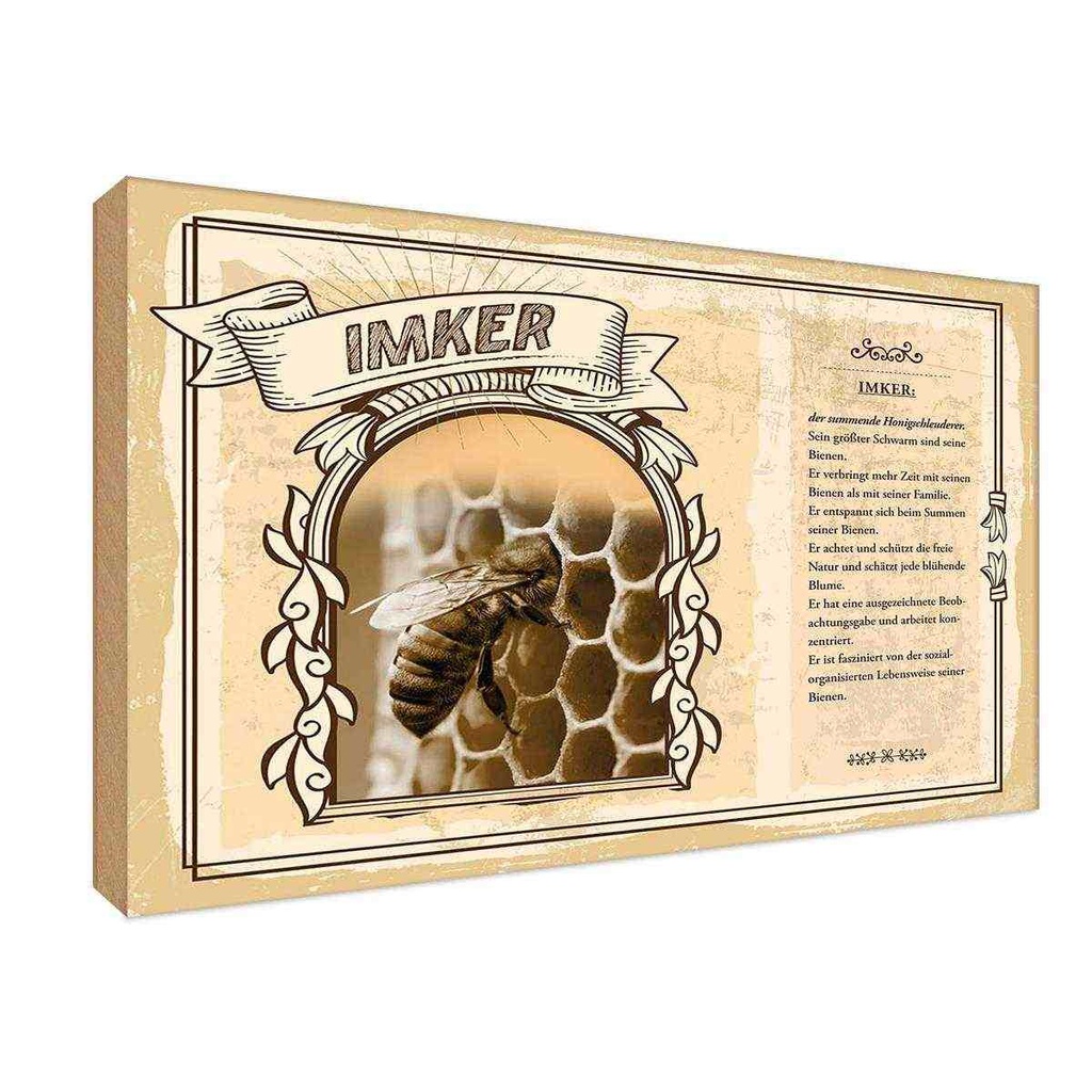 [LA-123036-H] Holzschild 20x30 cm Imker Beruf Arbeit