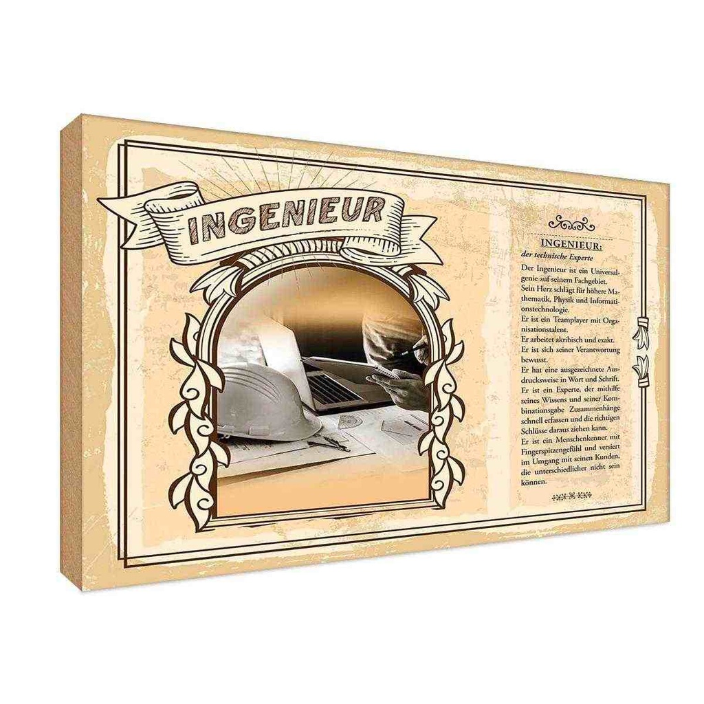 [LA-123038-H] Holzschild 20x30 cm Ingenieuer Beruf Arbeit