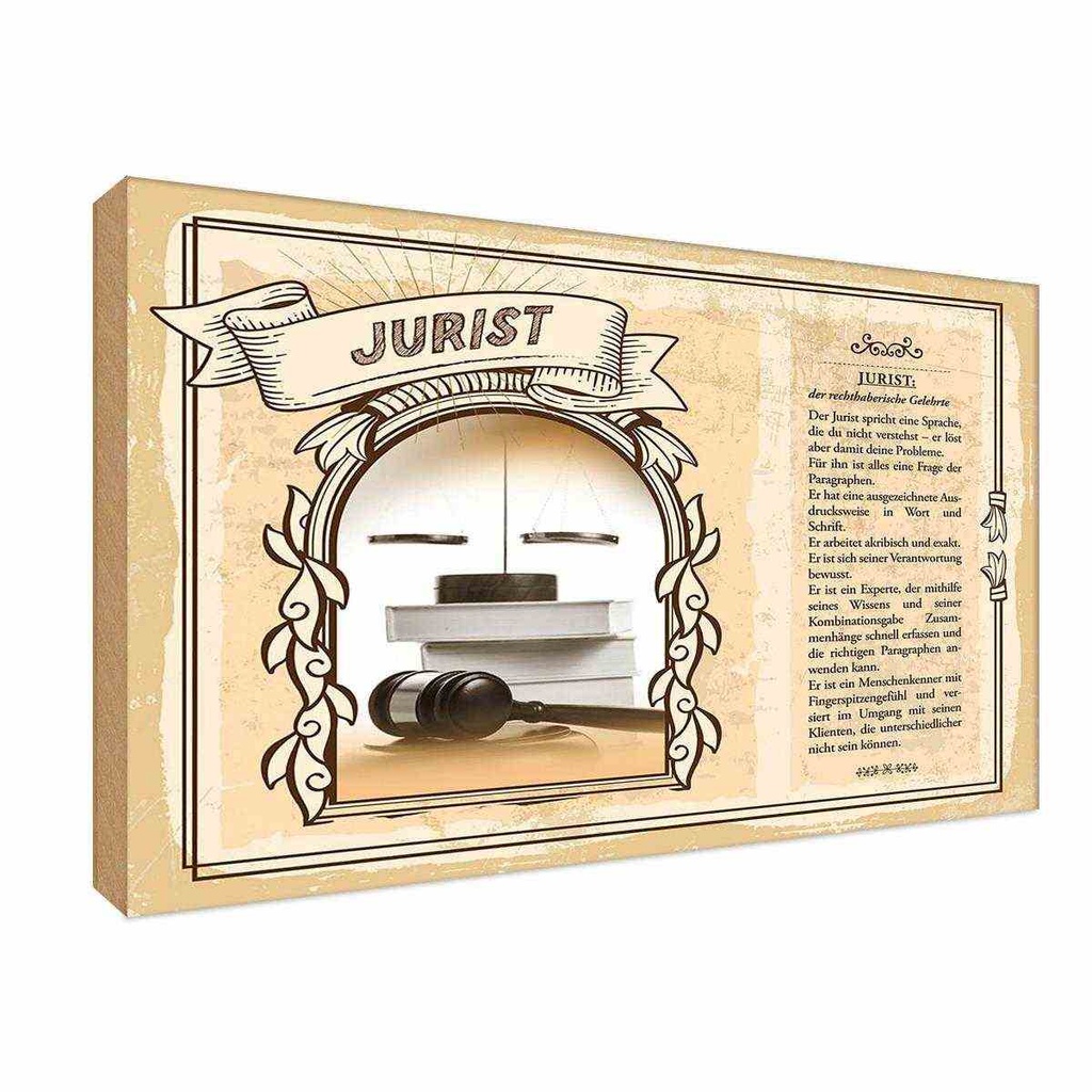 [LA-123042-H] Holzschild 20x30 cm Jurist Beruf Arbeit