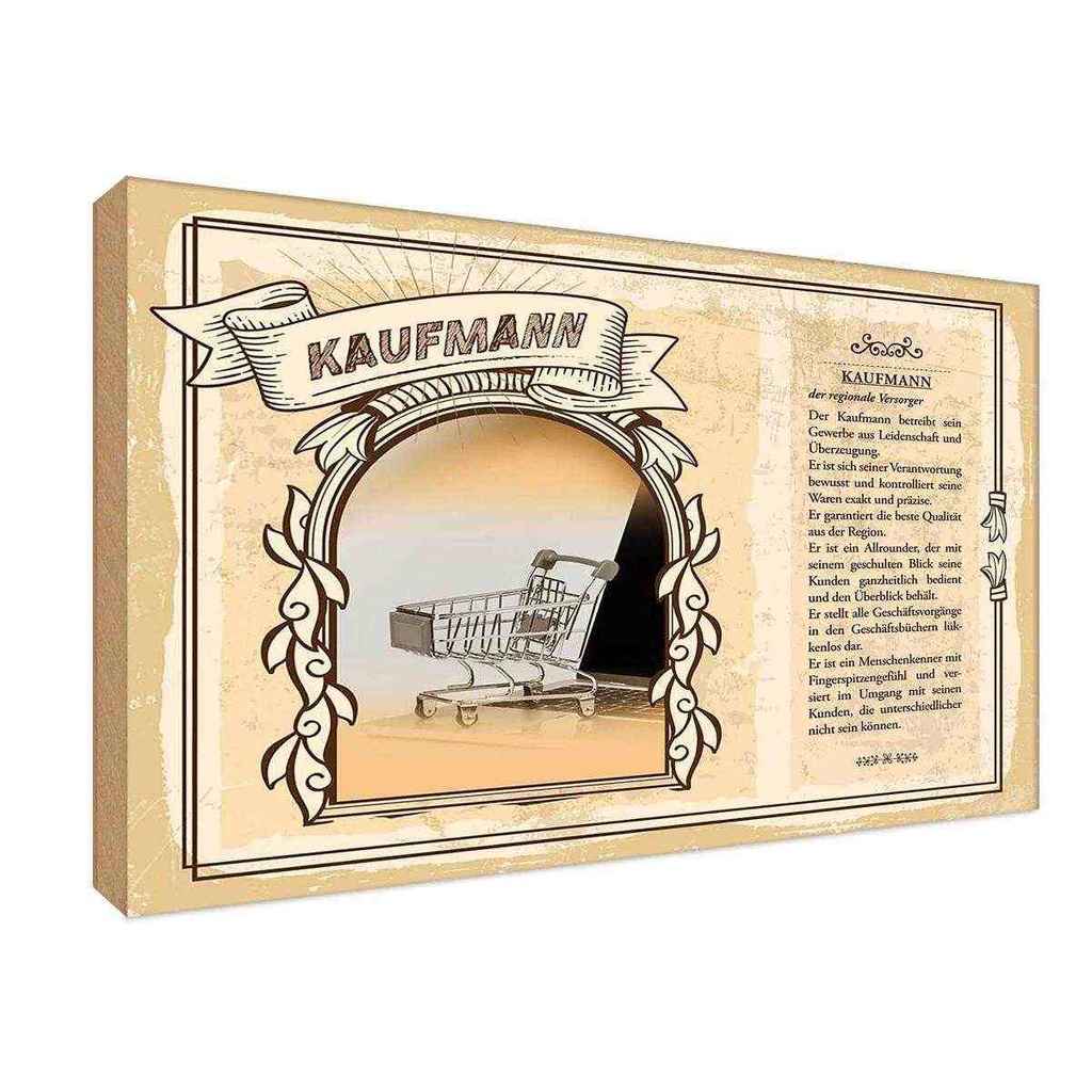 [LA-123043-H] Holzschild 20x30 cm Kaufmann Beruf Arbeit