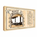 Holzschild 20x30 cm Koch Beruf Arbeit