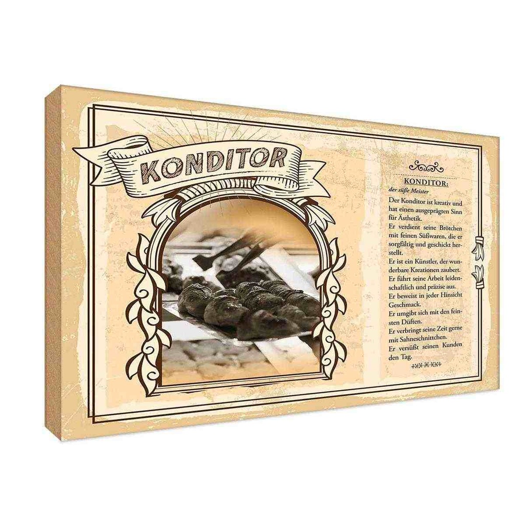 [LA-123049-H] Holzschild 20x30 cm Konditor Beruf Arbeit
