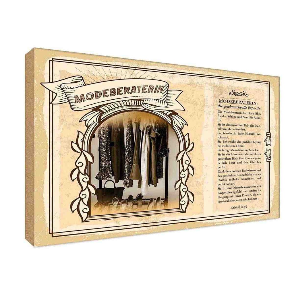 [LA-123066-H] Holzschild 20x30 cm Modeberaterin Beruf Arbeit