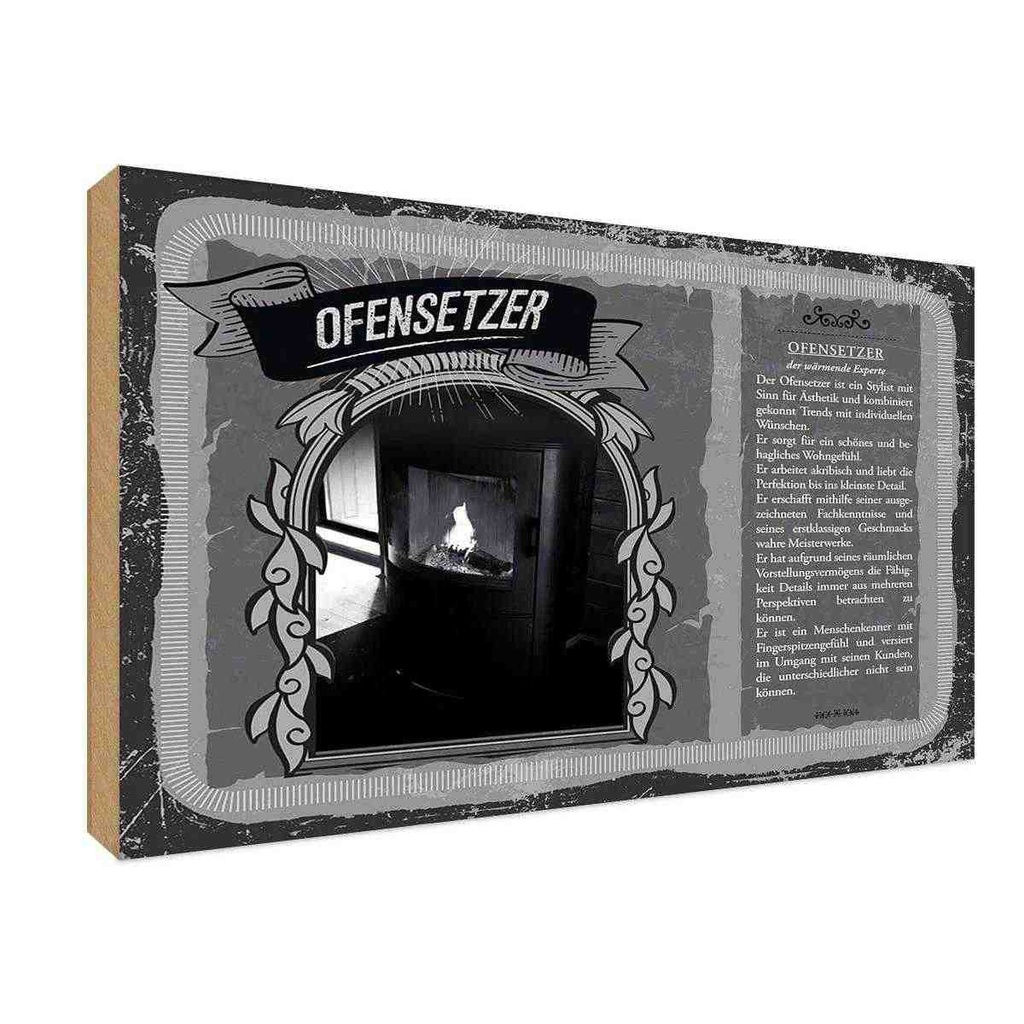 [LA-123071-H] Holzschild 20x30 cm Stylist Beruf Arbeit
