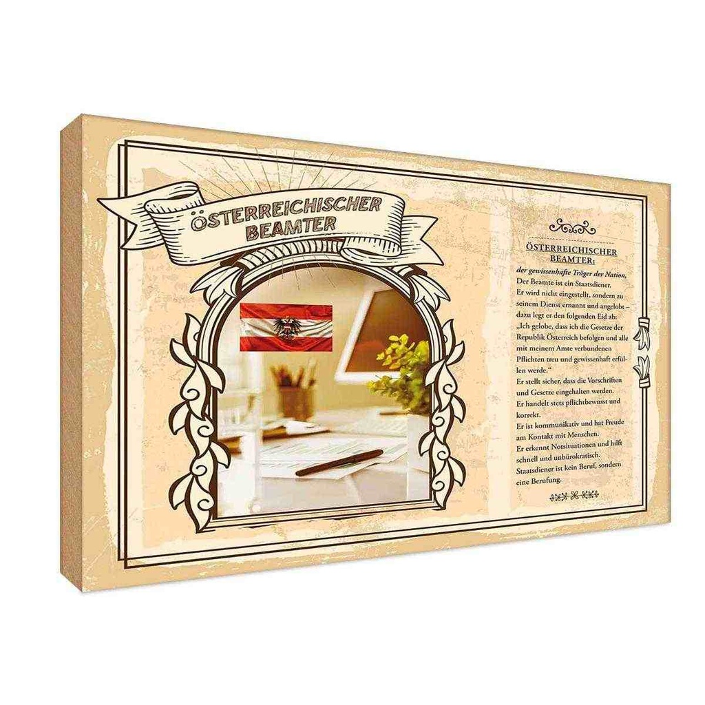 [LA-123072-H] Holzschild 20x30 cm Österreichischer Beamter Beruf Arbeit