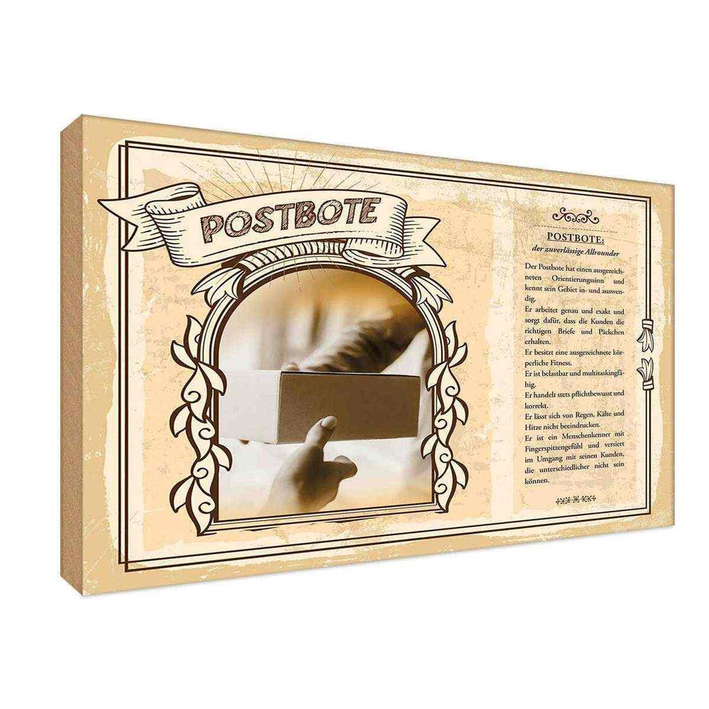 [LA-123077-H] Holzschild 20x30 cm Postbote Beruf Arbeit