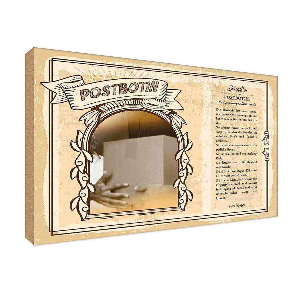 [LA-123078-H] Holzschild 20x30 cm Postbotin Beruf Arbeit