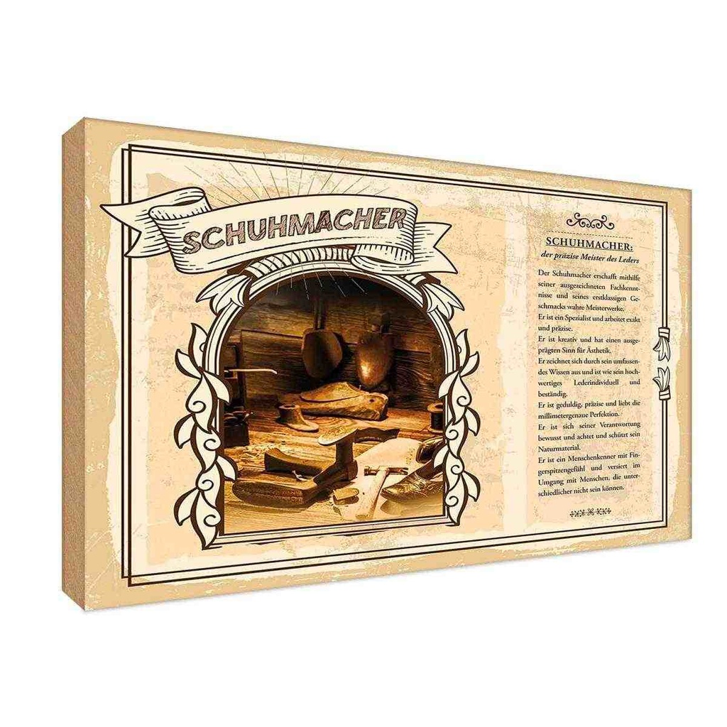 [LA-123087-H] Holzschild 20x30 cm Schuhmacher Beruf Arbeit