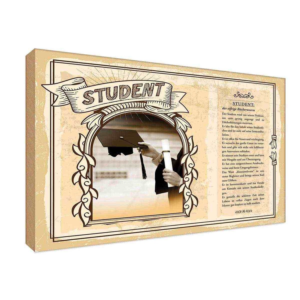 [LA-123094-H] Holzschild 20x30 cm Student Beruf Arbeit