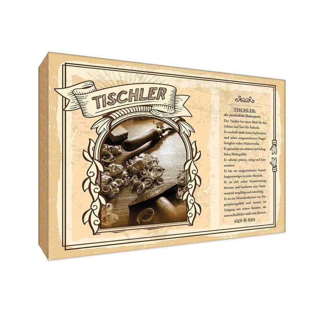 [LA-123101-H] Holzschild 20x30 cm Tischler Beruf Arbeit
