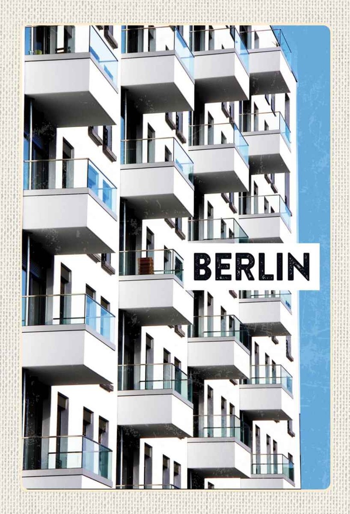 [LA-130359-H] Holzschild 30x20 cm Berlin Deutschland Neu Gebäude Trip Bildmotiv Reisemotiv Abenteuer Reisen